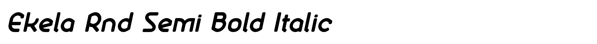 Ekela Rnd Semi Bold Italic image